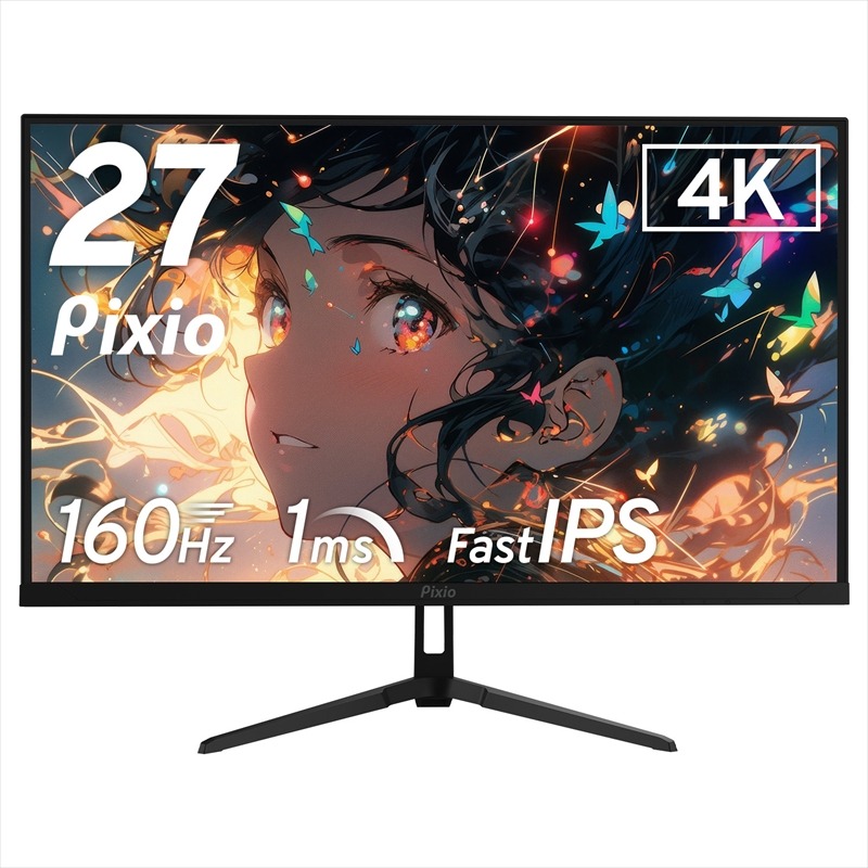 210-3388　Pixio ゲーミングモニター 27インチ 4K 160Hz Fast IPS ブラック/黒 PX27UWAVE【 神奈川県 小田原市 】