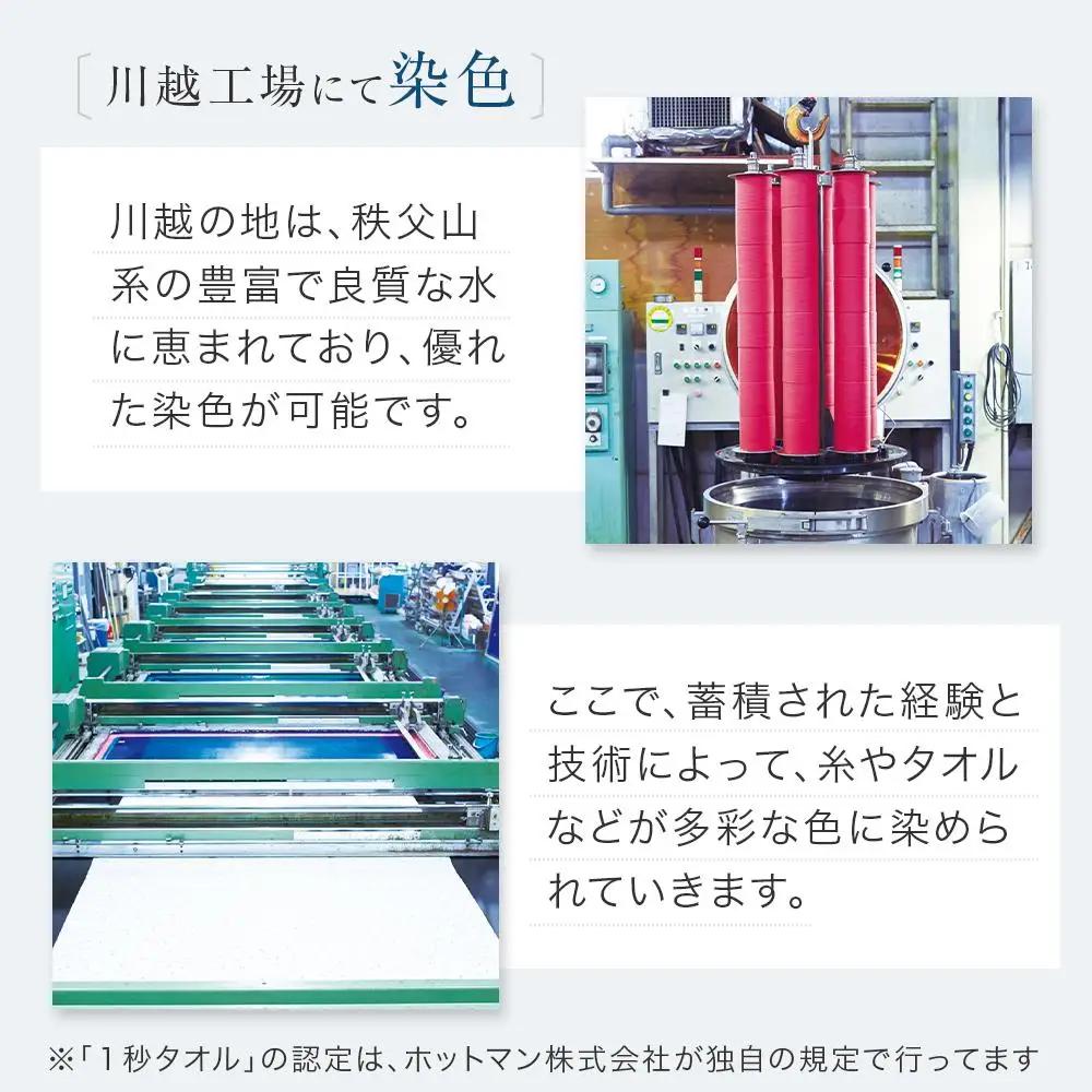 【1秒タオル】ホットマンカラー12 ライトフェイスタオル2枚+ゲストタオル2枚　セット