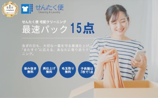 クリーニング せんたく便 最速 15点パック 洗濯 衣類クリーニング 宅配クリーニング  衣類 服 夏物 冬物 宅配 15点 滋賀 彦根