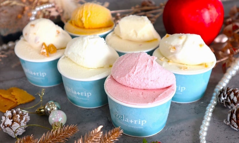 
            びえい牧場の牛乳を使用！gelatrip winter selection ジェラート12個BOX[019-19]
          