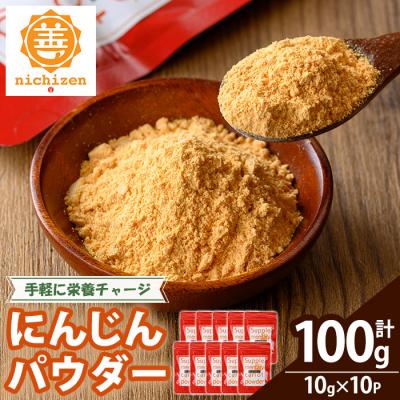ふるさと納税 いちき串木野市 いちき串木野市産 人参パウダー 100g(10g×10P)チャック付き小袋