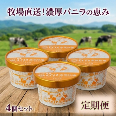 
                  ＜毎月定期便＞くずまき高原牧場 アイスクリーム4個セット＜バニラ味＞全5回【4078418】
                