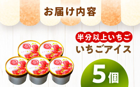 いちごアイス5個入り / 苺 いちご イチゴ アイス いちごアイス / 恵那市 / 阿部農園[AUGA010]