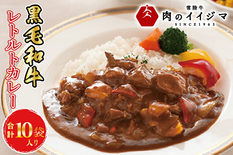 【ふるさと納税】カレー レトルト 10個入り イイジマ和牛カレー 10個入り 化粧箱 国産牛 黒毛和牛 お中元 敬老の日 お取り寄せ お祝い 内祝い 出産 結婚 快気祝いプレゼント 誕生日 ギフト対応 茨城県 水戸市 肉のイイジマ（DU-81）