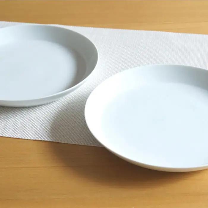 【白山陶器】【磁器の美しさ】 S-lineシンプルな25cm プレート 皿 2枚セット 白磁【波佐見焼】 [TA58] 波佐見焼