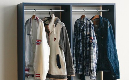 スマート ハンガー収納ラック ネイビー ハンガー 収納 家具 収納家具 ハンガーラック ラック 洋服 衣類
