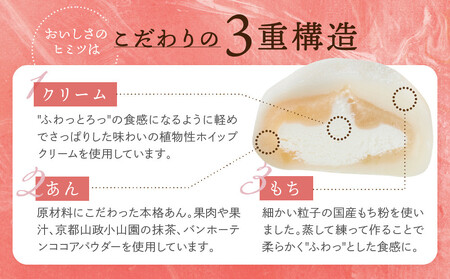 【定期便】やわらかクリーム大福（5種13個×全3回）| 和菓子 おやつ 大福 食品 人気 おいしい 飛騨高山 有限会社サカイ食品 GC100