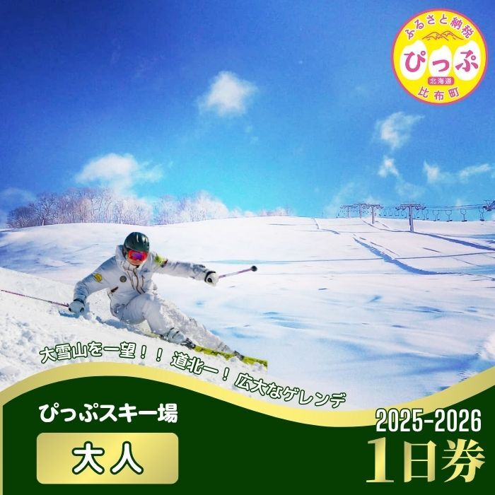 2025～2026　ぴっぷスキー場１日券（大人）