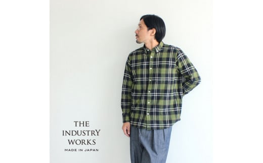 播州織メンズフランネルシャツ「THE INDUSTRY WORKS」（1着）【TIW_128】（36-2）　Sサイズ