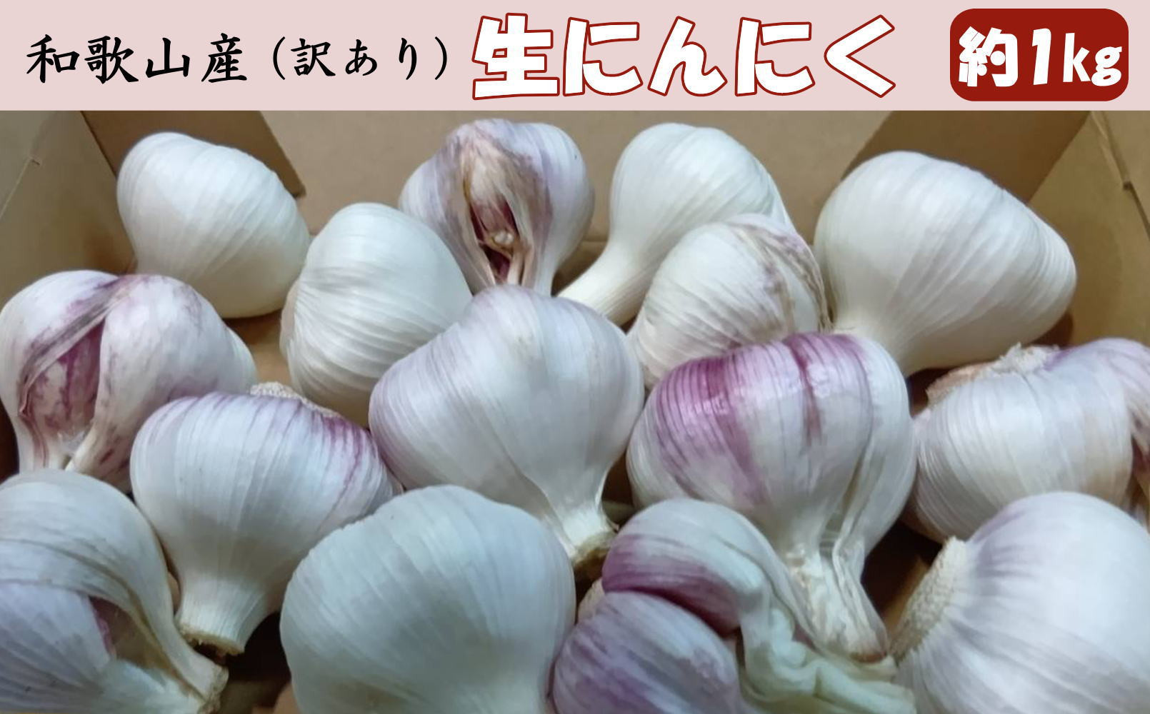 
            和歌山県産 生にんにく 約1kg ご家庭用 ［TM202］
          
