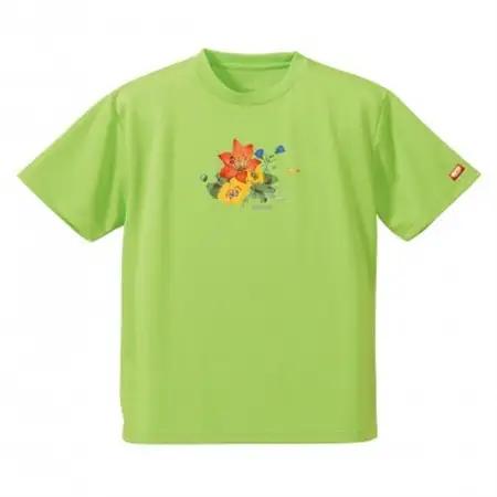 JTTA公認　卓球ユニフォーム【男女兼用(ドライ):Lサイズ】フラワー　ライム_装飾品・工芸品  洋服 _【1518834】