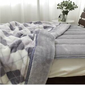 【掛敷セット】吸湿発熱あったかボリューム毛布1枚＆敷パッド1枚 (シングル) JM-HTP-GY【1440484】