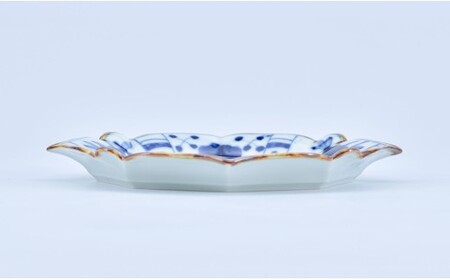 有田焼 間取芙蓉 輪花銘々皿 【まるぶん】 食器 うつわ 取皿 染付 お皿 30000円 3万円 aw091