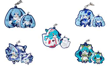 【新千歳空港限定：雪ミク】ラバーキーホルダー　コンプリート 14個 セット 2011～2024ver.