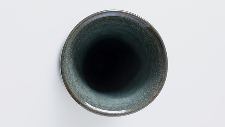 【氷裂貫入青瓷】花器 （小野寺裕司 作） 径6.4cm×高さ23cm