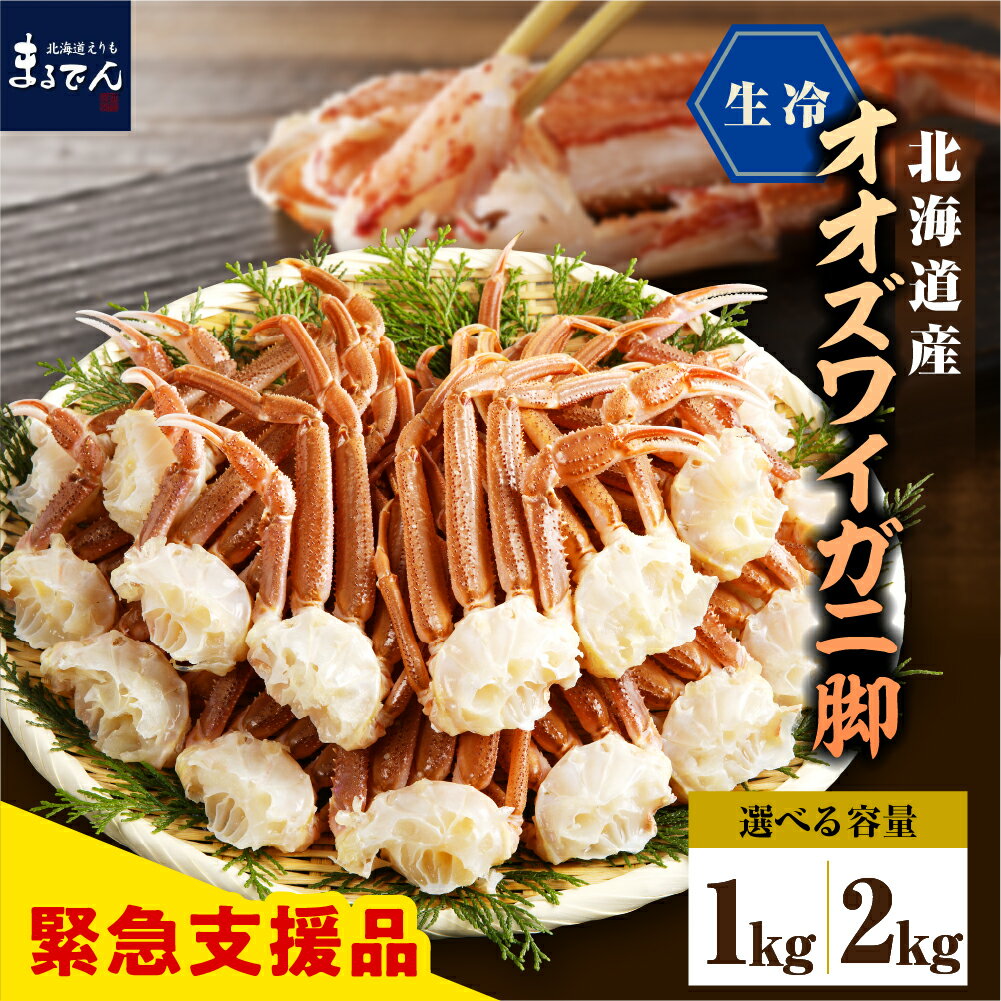 【ふるさと納税】 生 オオズワイガニ 脚 ( 選べる 1kg / 2kg )/ おおずわいがに おおずわい蟹 大ズワイガニ 大ずわいがに 大ズワイ蟹 蟹 カニ かに かに爪 ずわい蟹 かに鍋 かにしゃぶ 冷凍 冷凍便 魚介 魚介類 海鮮 海の幸 海産物 北海道産 国産 北海道 えりも町