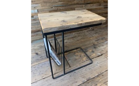 COBA ?サイドテーブル　コ型（ラック付き）