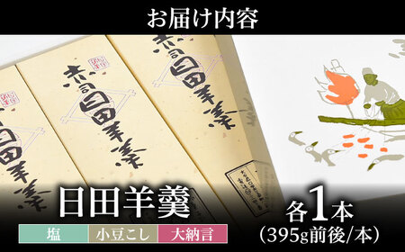 赤司ようかん 3本入(小豆こし1、大納言1、塩1)　日田市 / 有限会社赤司日田羊羹本舗 羊羹 和菓子 お菓子[ARFQ005]