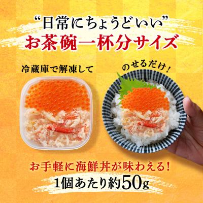 ふるさと納税 千歳市 彩り海鮮丼 具 50g×2 丼ぶり 刺身 海鮮セット 【北海道】【札幌バルナバフーズ】 |  | 01
