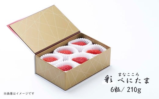 ＼ 期間限定 特別寄附額 ／ べにたま 特別厳選 まなこころ・彩 210g【6粒】いちご