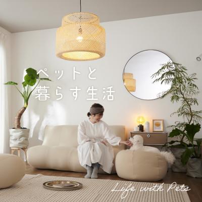 ふるさと納税 岡崎市 【ハナロロ】 ビーズクッション ペットクッションMカバー付 60L(ブラック) |  | 01