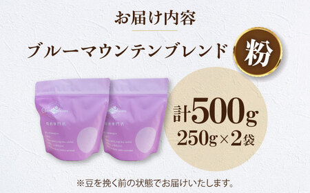 コーヒー粉 ブルーマウンテンブレンド 500g （250g×2袋） 珈琲 コーヒー粉 コーヒー ドリップ ドリップ珈琲 飲料 愛媛県大洲市/株式会社日珈[AGCU007-2]