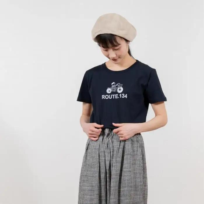 《0》【KEYMEMORY 鎌倉】ルート134イラストTシャツ NAVY