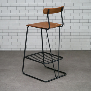 A-100Re （エ－ヒャクレ） HIGH CHAIR ブラック_ブラウン  EB8-0626
