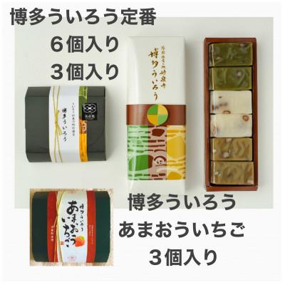 ふるさと納税 福岡市 博多ういろう定番6個入り・3個入り・博多ういろうあまおういちご3個入り　計3個 PZ04