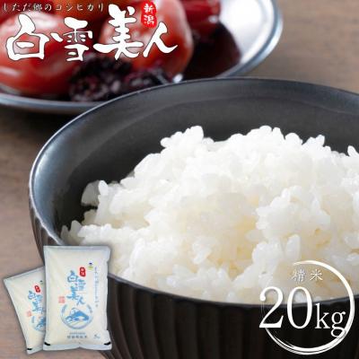 ふるさと納税 三条市 令和7年産米 特別栽培米 下田産コシヒカリ 白雪美人 精米 20kg(5kg×4)【063S012】