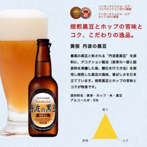 焙煎した黒豆の香ばしいかおり！黄桜 丹波の黒豆（地ビール） 330ml BP002