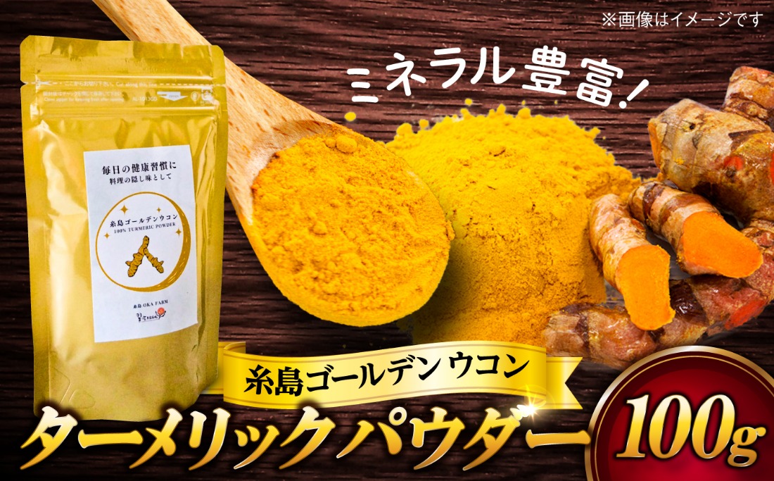 糸島ゴールデンウコン 粉末 100g 糸島市 / 翼宿糸島食悦 秋ウコン ターメリック[AJO001]