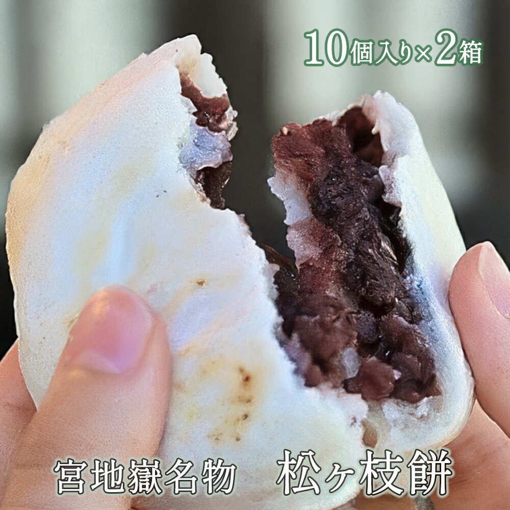 【ふるさと納税】宮地館特製 松ヶ枝餅（白） 10個入×2箱 松ヶ枝餅 2箱セット 合計20個 宮地嶽神社名物 もち 餅 お菓子 無添加 焼き餅 焼餅 和菓子 小豆 餡 あんこ 縁起物 冷凍 福岡 福津市 国産 送料無料 [Z4017]