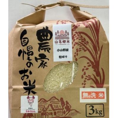 ふるさと納税 君津市 君津市小山野産「山名郷米」粒すけ(無洗米)3kg