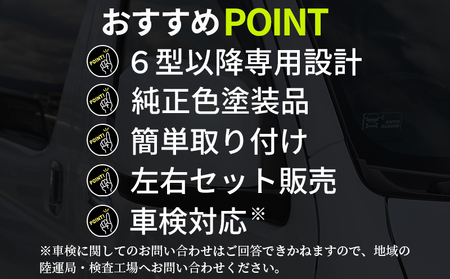 【スピード発送】ハイエース ドアミラー サイドミラー カバー 塗装品 209 ブラックマイカ 車検対応