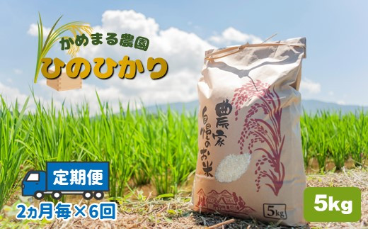 
【 定期便 6回 】 かめまる農園の「ひのひかり」5kg（2ヶ月毎×6回）
