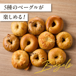 酵母ベーグル5種×2個 10個セット ベーグル ベーグル ベーグル ベーグル 国産小麦＆自家培養酵母100％  酵母 065-10