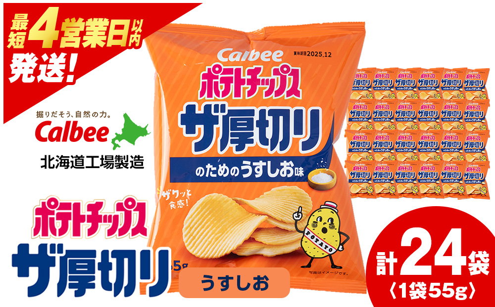 ポテトチップスザ厚切りのための うすしお味 ５５g ２４袋 ２箱