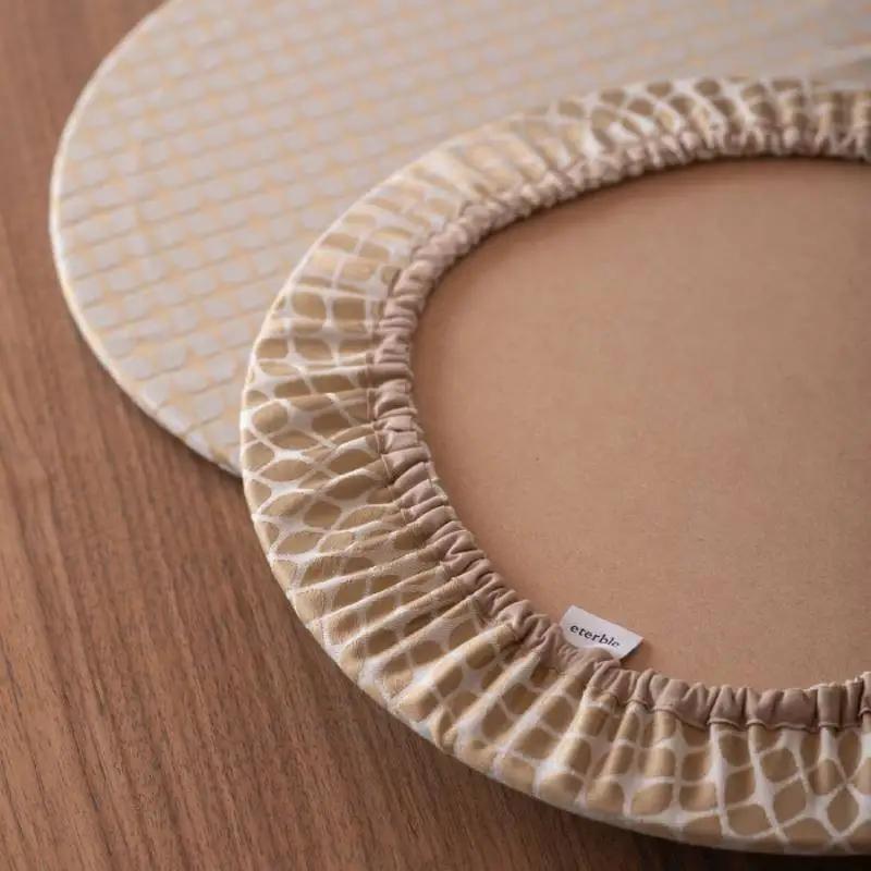 丸形ランチョンマット Calm Round Luncheon mat／カルム プレイスマットなし スノー インディゴ