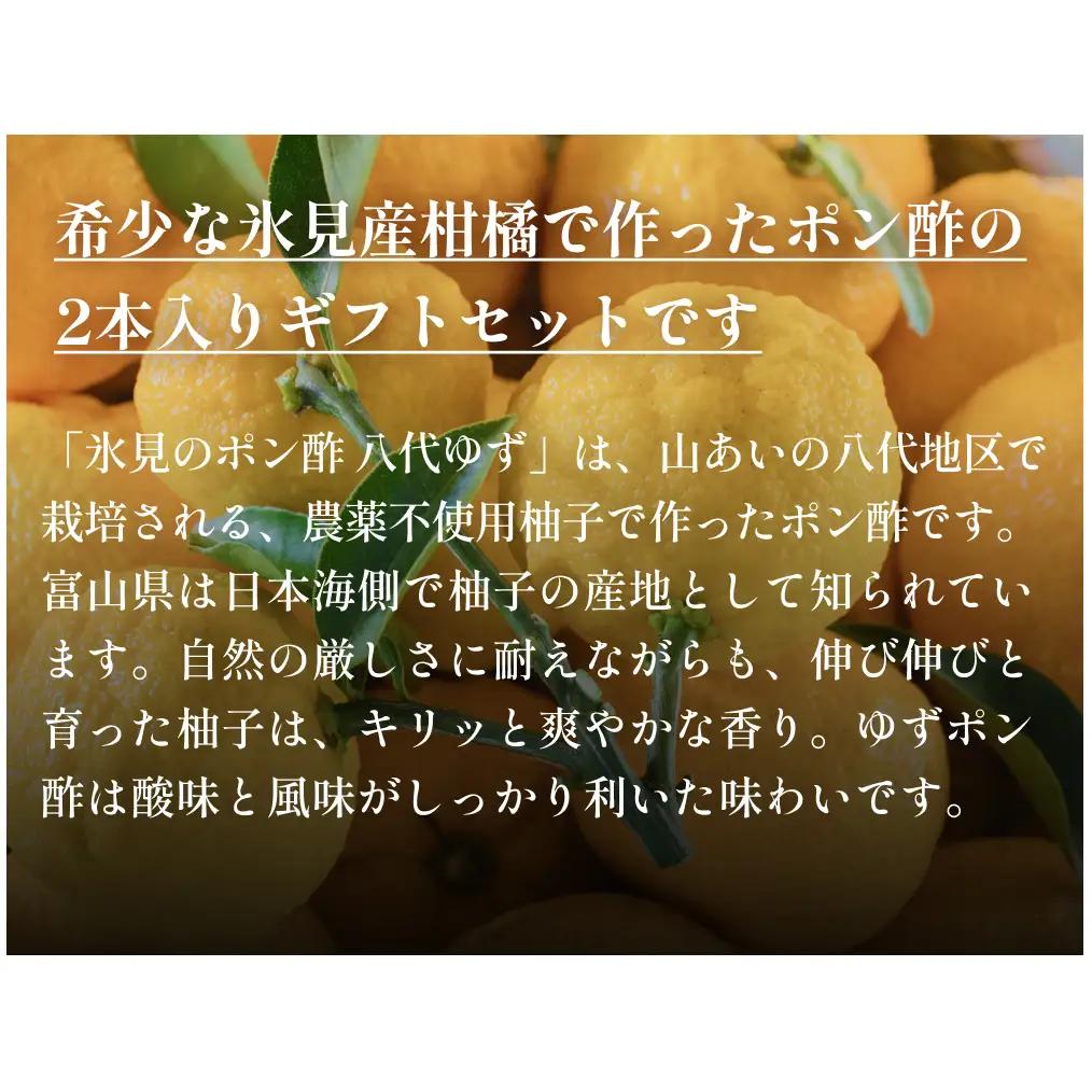 氷見のポン酢 ２本入り（みかん ポン酢・ゆず ポン酢）ギフトセット 