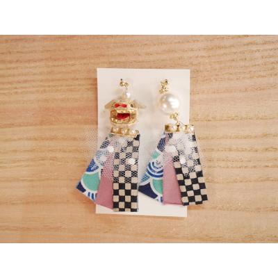 ふるさと納税 白山市 加賀獅子耳飾り　桜(ピアス)