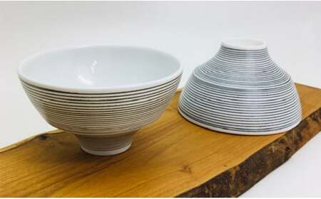 有田焼象嵌（ぞうがん）ちゃわん 茶・黒セット 【マルコウ陶苑】茶碗 飯碗 ペア 2個 贈り物 ギフト A16-2