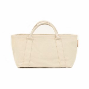 T03039_2　【出し入れ簡単】横長浅型のミニトート　/国産8号帆布　[bateau S]（ホワイト）