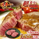 【ふるさと納税】【全3回定期便】【A4〜A5】長崎和牛ヒレステーキ　450g（150g×3枚）【株式会社 MEAT PLUS】[QBS126]