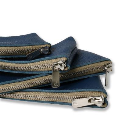 ふるさと納税 鎌倉市 MASSTARD -MINIMAL LEATHER POUCH LARGE- NAVY |  | 02