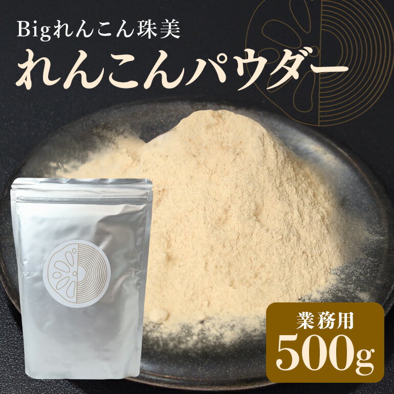 【ふるさと納税】レンコンパウダー500g Bigれんこん珠美 業務用 れんこんパウダー レンコン パウダー 粉末 れんこん 粉 蓮根 美容 健康 茨城 国産 77-J