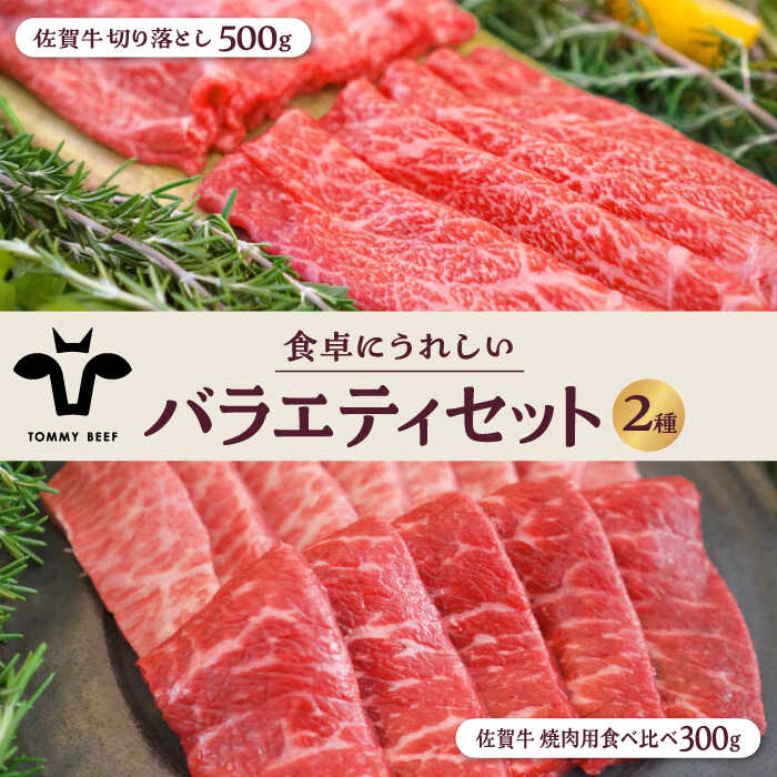 【ふるさと納税】【牧場直送】佐賀牛 食卓にうれしいバラエティ セット（切り落とし 500g＆焼肉用食べ比べ 300g）【佐賀セントラル牧場】佐賀牛 和牛 詰め合わせ 牛肉 肉 お肉 セット 食べ比べ 和牛 ステーキ 切落し 佐賀県 白石町 [IAH204]
