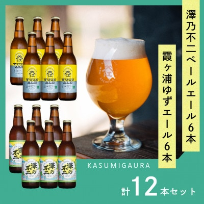 
クラフトビール『澤乃不二』(ペールエール)と『霞ヶ浦ゆずエール』各6本セット【1402294】
