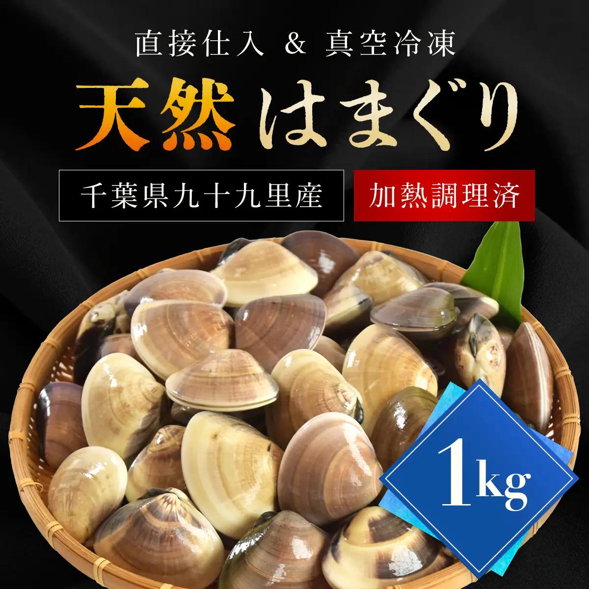 天然はまぐり 1kg 九十九里産 加熱調理した新鮮はまぐりを真空冷凍！ SMAJ016 千葉県 山武市 はまぐり ハマグリ 蛤