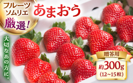 【2024年12月上旬より発送】福岡産 あまおう ギフト箱（12-15粒） ▼ 福岡 あまおう イチゴ 苺 果物 フルーツ 贈答 ギフト 桂川町/南国フルーツ株式会社[ADBW013]